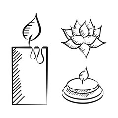 spa hand drawn set