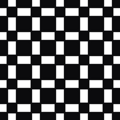 Fototapeta premium Plaid monochrome minimal ornament. Vector squares of black color.