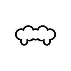 Alien ship line icon. Simple style space science poster background symbol. Logo design element. T-shirt printing. Vector for sticker.