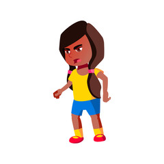 frowning girl screaming on girlfriend in park cartoon vector. frowning girl screaming on girlfriend in park character. isolated flat cartoon illustration