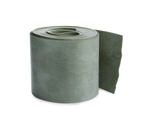 Medical bandage roll isolated on white. First aid item