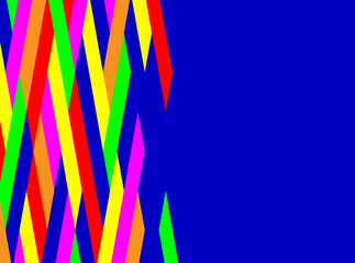 Colorful gay pride rainbow border on royal blue background