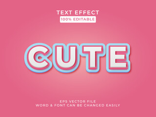 Pink text effect - Editable text effect cute title style