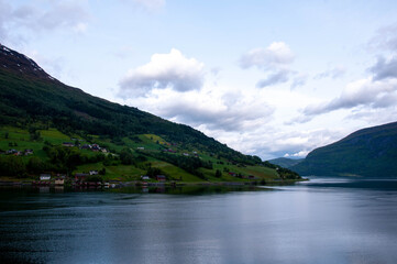 Fototapeta na wymiar Norwegian fjords landscapes vistas