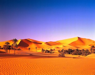 algeria, sahara, sand dunes, date palms, africa, north africa, desert, erg, dunes, sand, nature,...