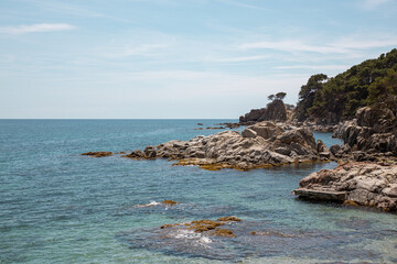 Fototapeta na wymiar rocks and sea in Palafrugell