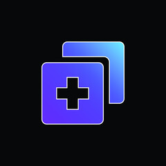 Obraz premium Add blue gradient vector icon