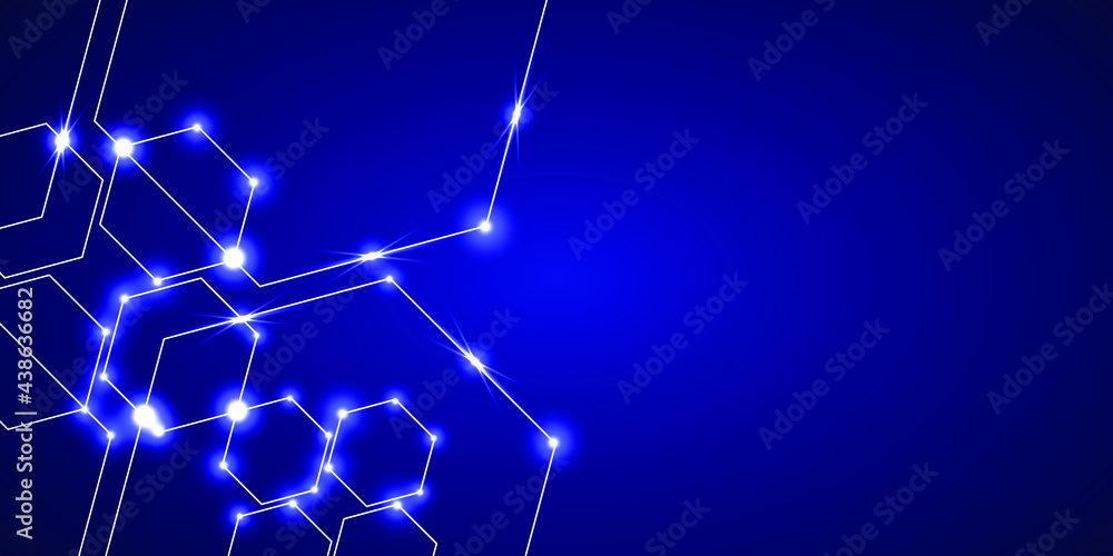 Poster hexagons pattern. abstract geometric background with simple hexagonal elements. technology or scienc