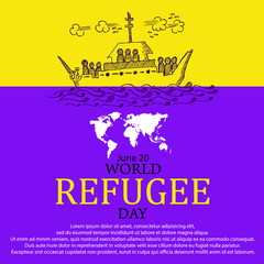 World Refugee day, poster and banner