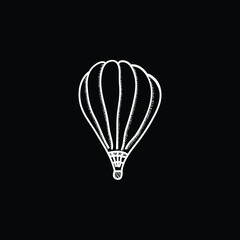 Air Balloon blue gradient vector icon