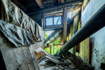 abandoned building in the city