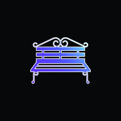 Bench blue gradient vector icon