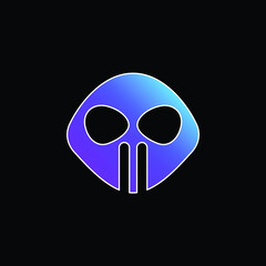 Alien blue gradient vector icon