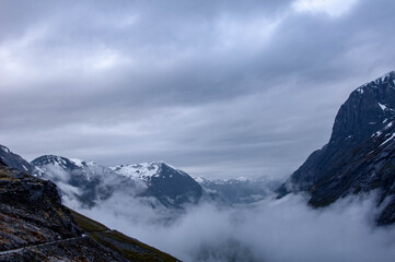 Norwegian fjords mountain landscapes