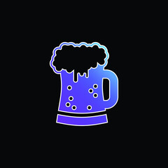Beer blue gradient vector icon