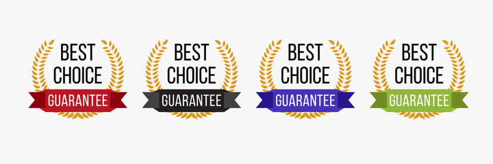 Best choice badge logo with modern icon, label vector for product packaging