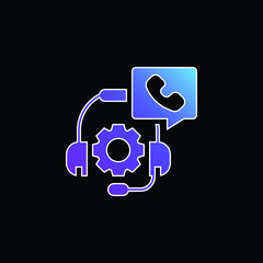 Advice blue gradient vector icon