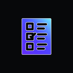 Ballot blue gradient vector icon