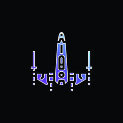 Battleship blue gradient vector icon