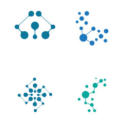 Molecule symbol logo template vector illustration design