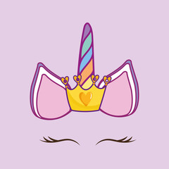 unicorn horn with crown