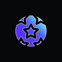 Ball With Stars blue gradient vector icon