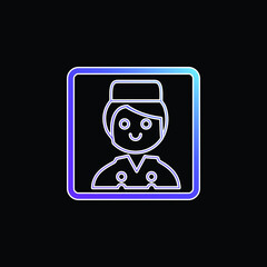 Bell Boy Portrait blue gradient vector icon