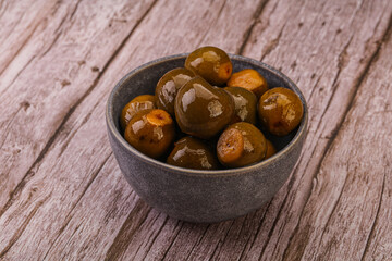 Marinated feijoa in the bowl