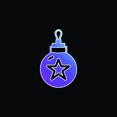 Obraz premium Bauble blue gradient vector icon