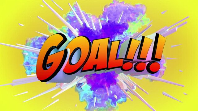 Awesome exploding Goal! Football message in 4K