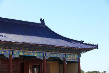 Chinese classical architecture in the temple of Heaven Park, Beijing