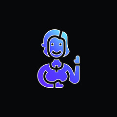 Aunt blue gradient vector icon