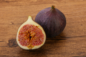Sweet purple slice of fig