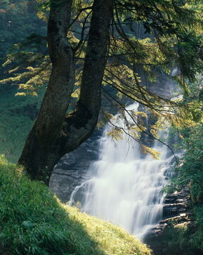 waterfall, giessbach falls, bernese oberland, switzerland, © VisualEyze
