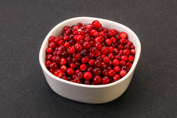 Sweet and tasty cranberry in the bowl
