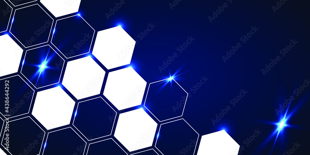 Poster hexagons pattern. abstract geometric background with simple hexagonal elements. technology or scienc