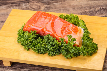 Salmon fillet slice for cooking