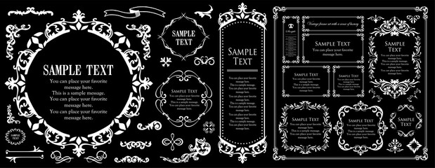 エレガントなフレームデザインセット	
