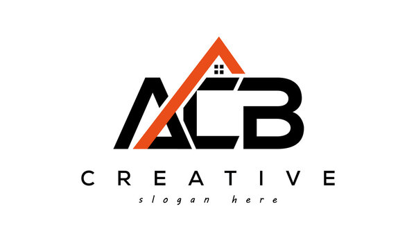 ACB letters real estate construction logo vector