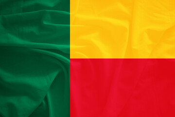 benin flag with 3d effect