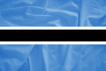 Botswana flag with 3d effect