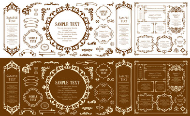 エレガントなフレームデザインセット	
