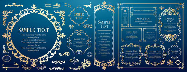 エレガントなフレームデザインセット	
