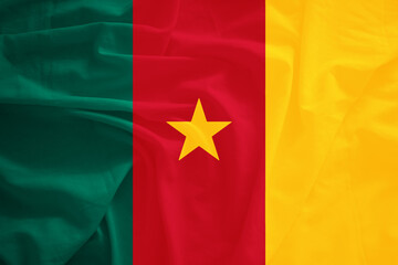 Cameroon flag with 3d effect