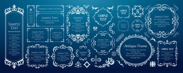 エレガントなフレームデザインセット	
