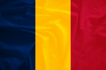 Fototapeta premium chad flag with 3d effect