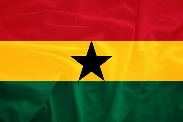 Ghana flag with 3d effect