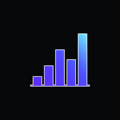 Bar Chart blue gradient vector icon