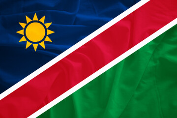 Namibia flag with 3d effect