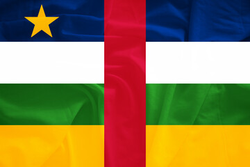 Central African Republic flag with 3d effect
